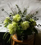 In the Green Hydrangeas & Eucalyptus