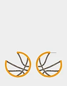 BASKETBALL HOOP EARRINGS ORANGE