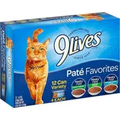9 Lives Cat Food Can Variety 12 Pack
