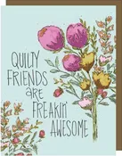 Gifts Greeting Card Quilty Friends
