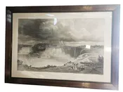 1852 Lrg Print Niagara Falls, "Horseshoe... As is 34"H x 48"W