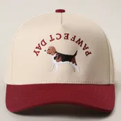 PAWFECT DAY Beagle Embroidery Two-Tone Trucker Hat