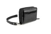 Cash Card Coin Accordion RFID Clutch with Wristlet (Croco)