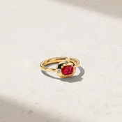 Aurum Cushion Red Spinel Ring