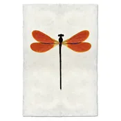 Amber Damsel Dragonfly Wall Art Print