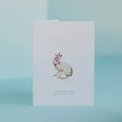 A HARE LATE GREETING CARD