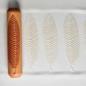 MKM BHR HANDROLLER-114 Feather Pattern — Mulberry Corner