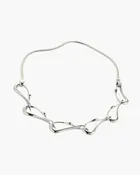 EGRET COLLAR IN HIGH POLISH SILVER