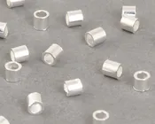 Beadsmith Silver Plated Crimp Tubes 2x2mm – 1.3mm Hole – 100 Pieces – Jewelry Making Findings