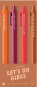 Jotter Sets 4 Pack: Let’s Go Girls Gel Pens | Fun Writing Pen Set