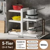 Adjustable Multi-Layer Pot Rack Organizer