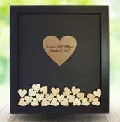 Bat Mitzvah Guest Book Frame - Heart