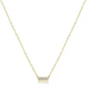 14kt Gold and Diamond Significance Bar Necklace - Three