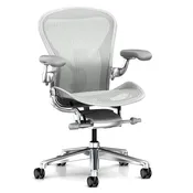 ハーマンミラー アーロンチェア  Aeron Chair ミネラル・ポリッシュドアルミニウム  堅床/カーペット用キャスター