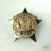 10K Yellow Gold Chicago Police Patrolman Badge Pendant ETC11227