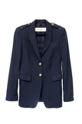 Authentic Burberry Navy Blue Brit Blazer Jacket size 4