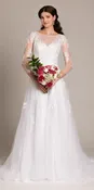 Beaded Embroidered Tulle Sweetheart A Line Dress