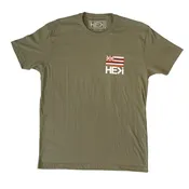 HAWAIIAN FLAG TEE IN MILITARY GREEN