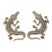 Crystal Alligator Post Earrings