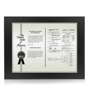 Accolade Merit Silver and Black Finish Patent Plaque