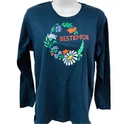 Bestemor Flowers on Long sleeve T-shirt