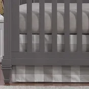 Buffalo Check (Taupe) Crib Skirt 17" Drop