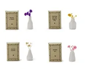 Porcelian vase tiny with flowers. Choose from 4 shapes. Small for doll house or small shelf