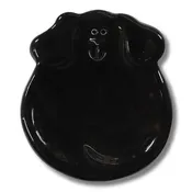 Black Ceramic Dog Dish
