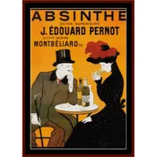 Absinthe - Henri Toulouse Lautrec pdf counted cross stitch pattern