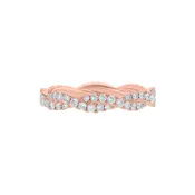 Braided Diamond Eternity Band