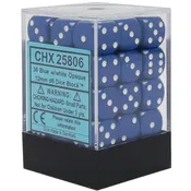 12mm d6 Opaque 36 Dice Blue/White