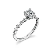 R245W - Elma Designs Diamond Engagement Ring 18K White Gold