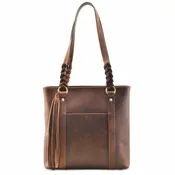 Bella Leather Lockable Shoulder Tote
