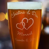 Arced Text Pilsner Glass