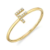0.04Ct Diamond Ring - Initial F