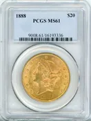 1888 $20 PCGS MS61 - Liberty Coins of Richmond, Virginia