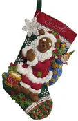 Bucilla Felt Applique Christmas Stocking Kit: Bear Santa