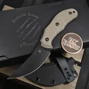 Bastinelli Chopper Fixed Blade Green Micarta PVD