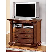Bellagrand Antique Tobacco Oak Media Chest