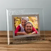 50th Anniversary Glass Picture Frame