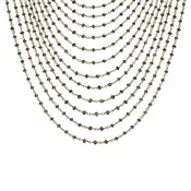 12 Strand Brown Diamond Chain in 18K Gold