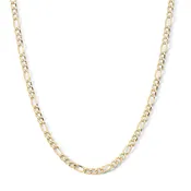 10K Gold Bonded 3.45mm Figaro Chain - 24″