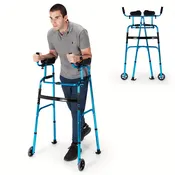 Adjustable Aluminum Folding Walker with Armrest Support