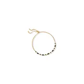 14 Karat Gold Plated Black CZ Bolo Bracelet