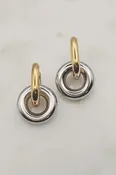 2 TONE MINI HOOPS EARRING