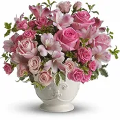 Teleflora's Pink Potpourri Bouquet with Roses