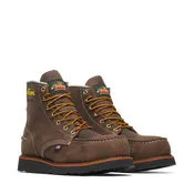 Thorogood Men's 1957 Series – WP 6″ Crazy Horse Steel Moc Toe BLK Wedge