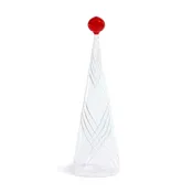 11" White Swirl Glass Tree