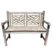 Chippendale Style Teak Bench