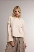 always in style wide sleeve sweater - ecru